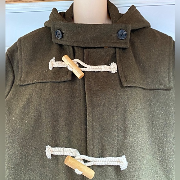 A’ Taylor Co. - Khaki Green Wool Blend Duffle Coat - Picture 2 of 6